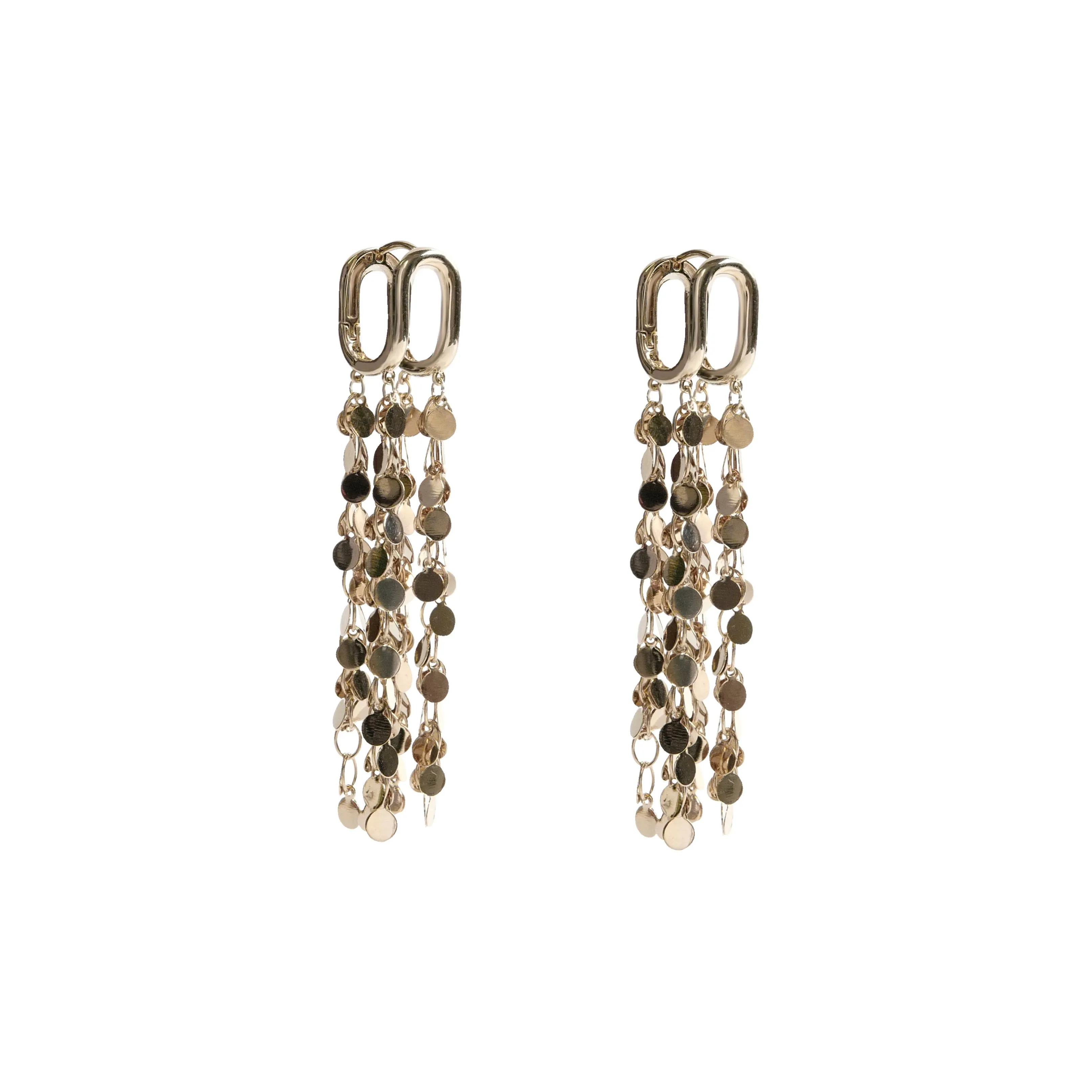 KEYS VIA Медный сплав Стальные игольчатые блестки Серьги-кольца для женщин