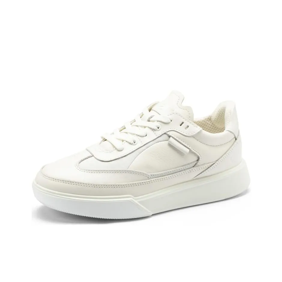 Ecco Уличный Корт Низкие Кроссовки для скейтбординга Женские Белые