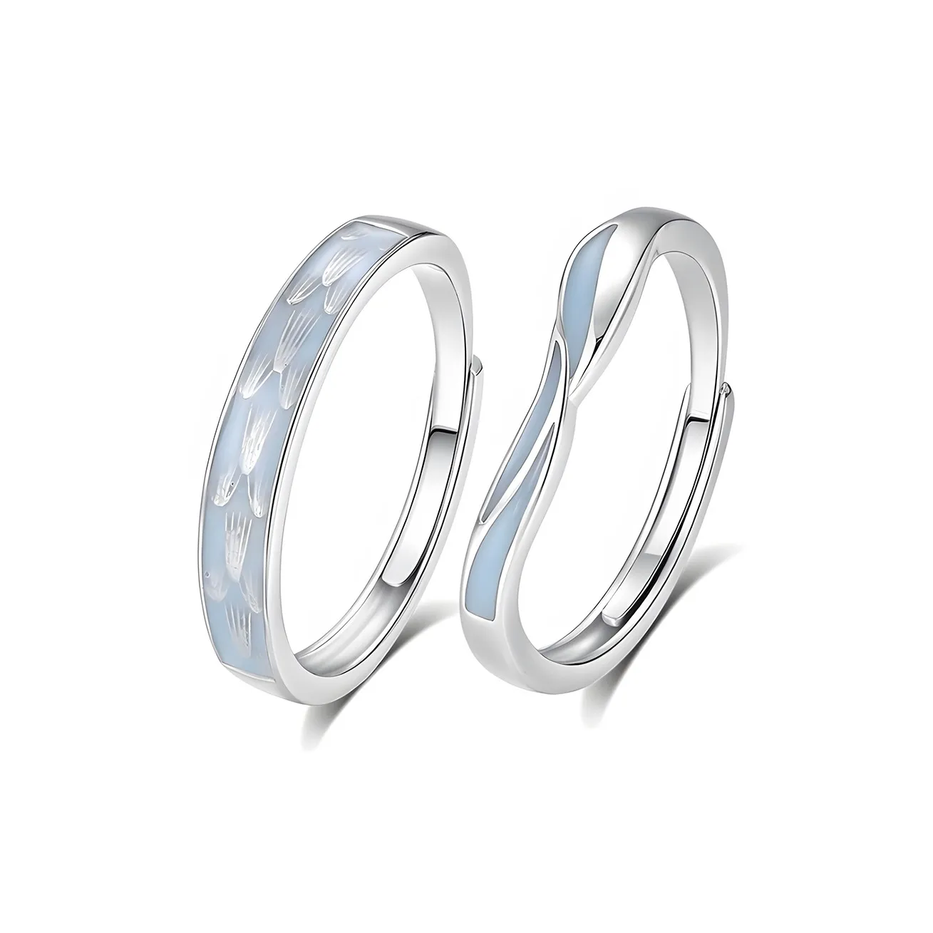 Happy Tide Sterling Silver S999 Rings Unisex