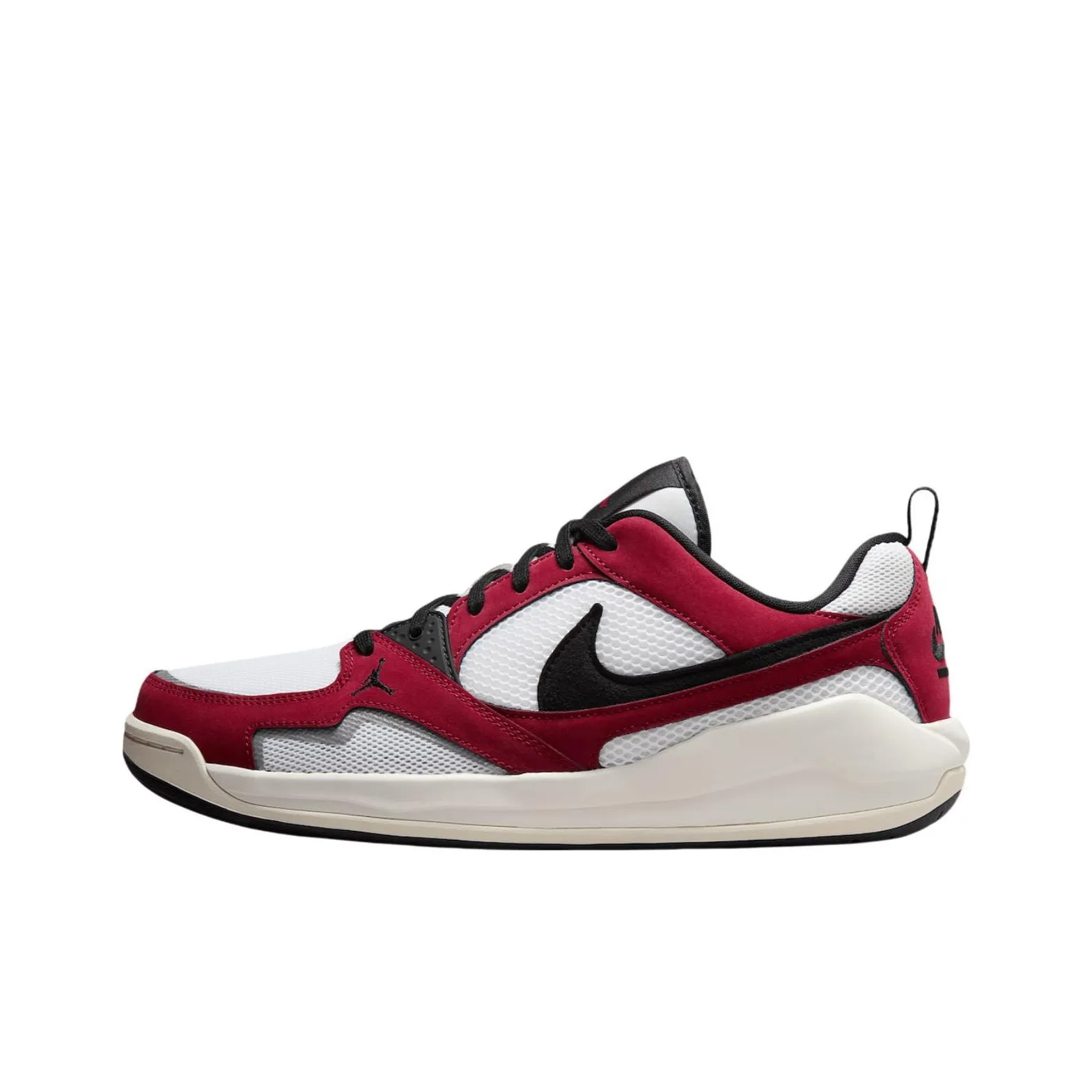 Джордан Нижняя юбка Устойчивая к истиранию Низкий Топ Повседневный Мужской Белый Красный