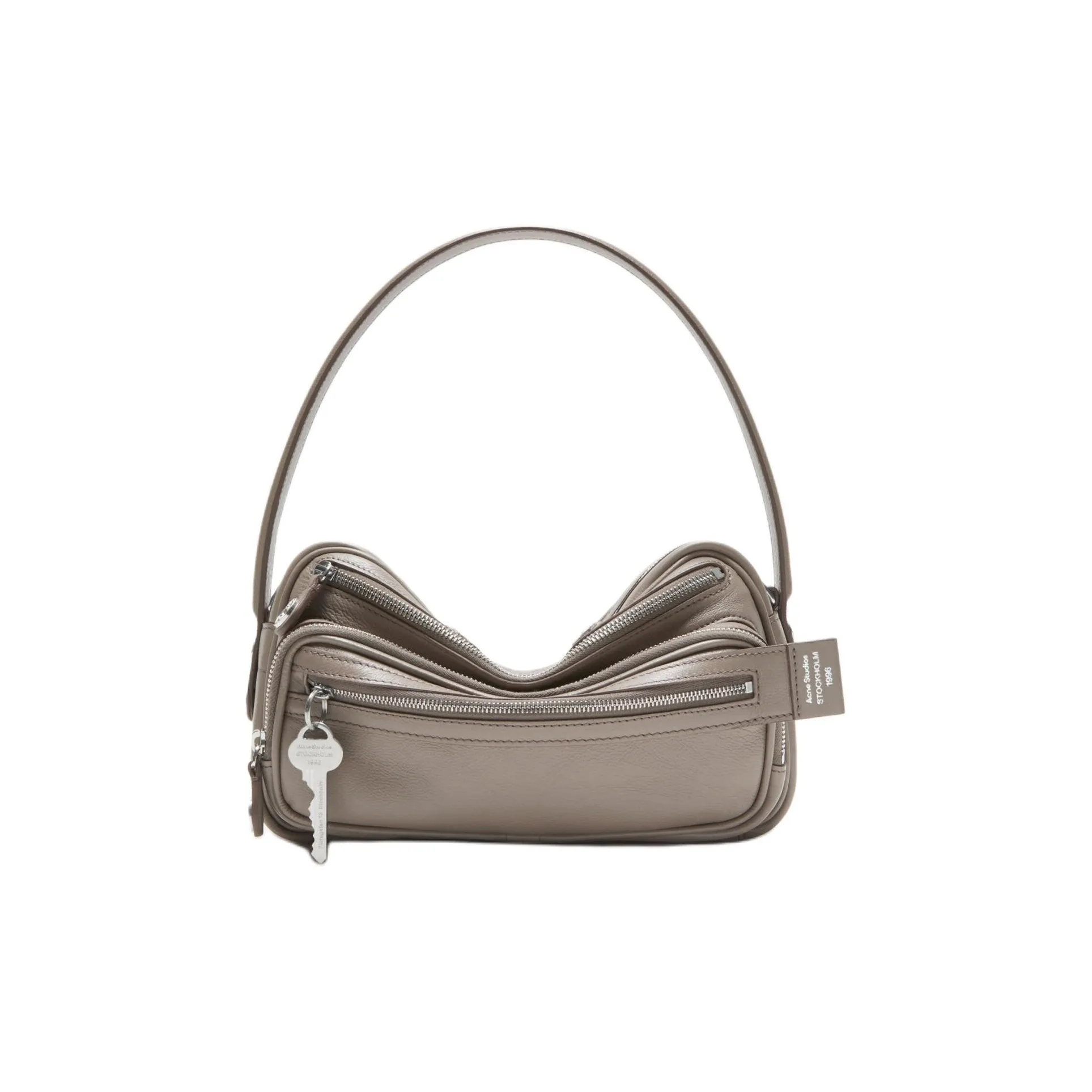 Acne Studios Calfskin One Shoulder Handbag Trumpets Women's Taupe
