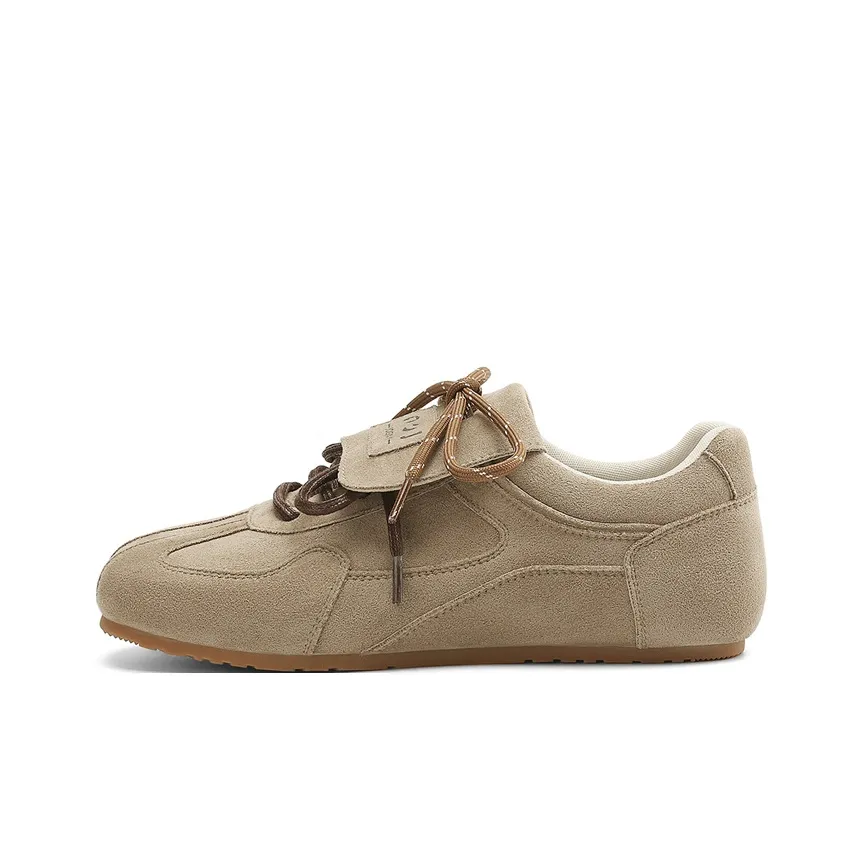 JOSINY Versatile Sporty Style Fashion Soft-Soled Skateboard Shoes Fashion Lightweight Casual Shoes Women's Apricot