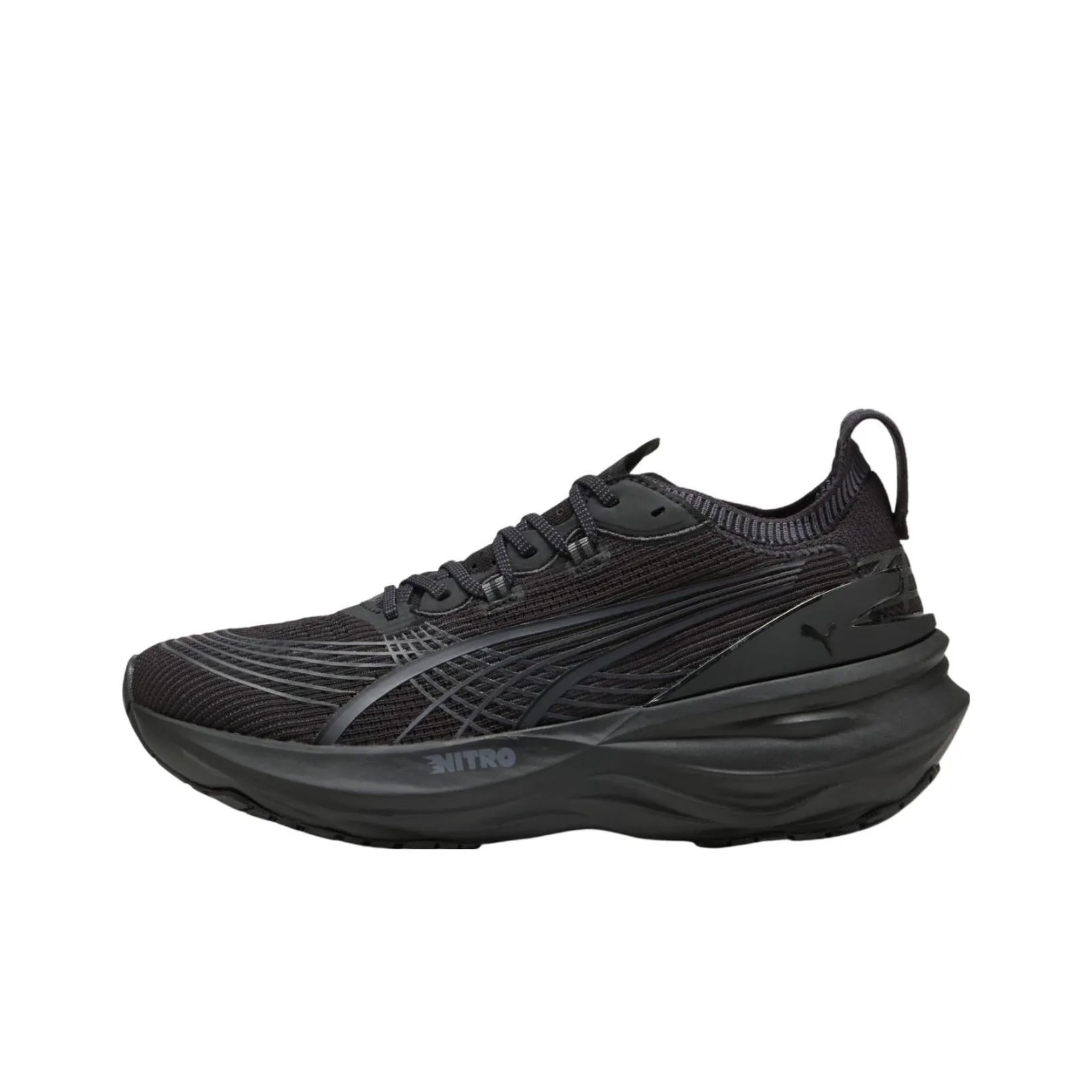 PUMA ForeverRun NITRO™ II Противоскользящий Устойчивый к истиранию Низкий Топ Повседневные Беговые кроссовки Мужские Черные