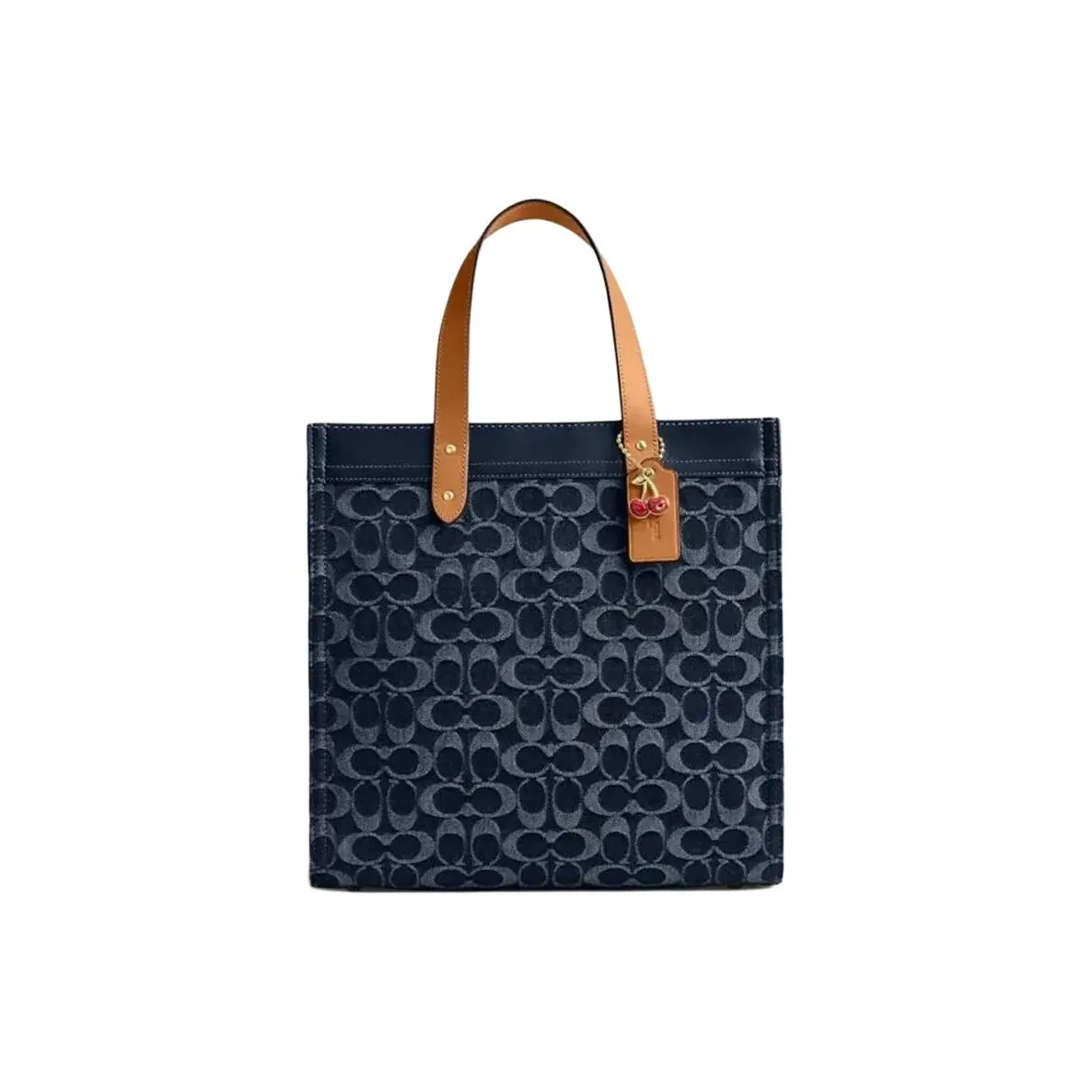 COACH Field Ткань Тоут Сумка Сумка для покупок Сумка через плечо Большая Женская Джинсовый синий