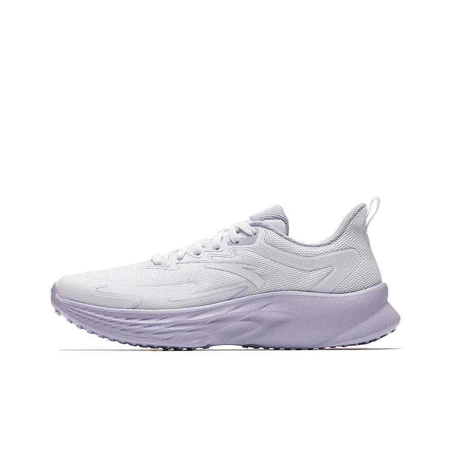 Anta Non slip Breathable And Wear resistant Low Top Casual Running Shoes Women's White Purple