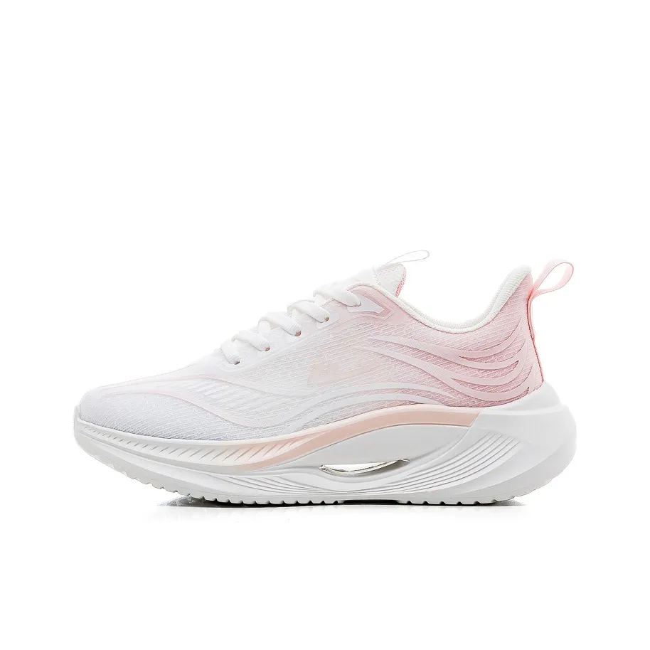 Warrior Амортизация Устойчивость к истиранию Дышащий Низкий Топ Повседневные Беговые кроссовки Женские Белые Розовые