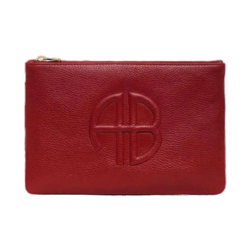 Anine Bing Leather Clutch Women's Red