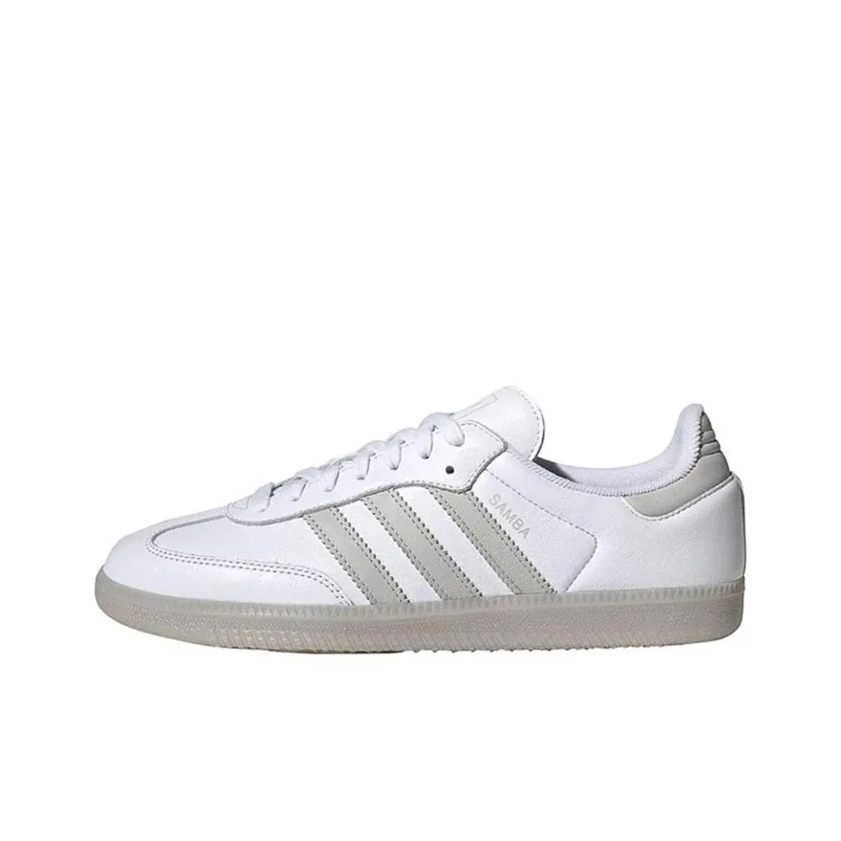 Adidas Originals SAMBA OG Low Топ Скейтборд Кроссовки Унисекс Белый Серый