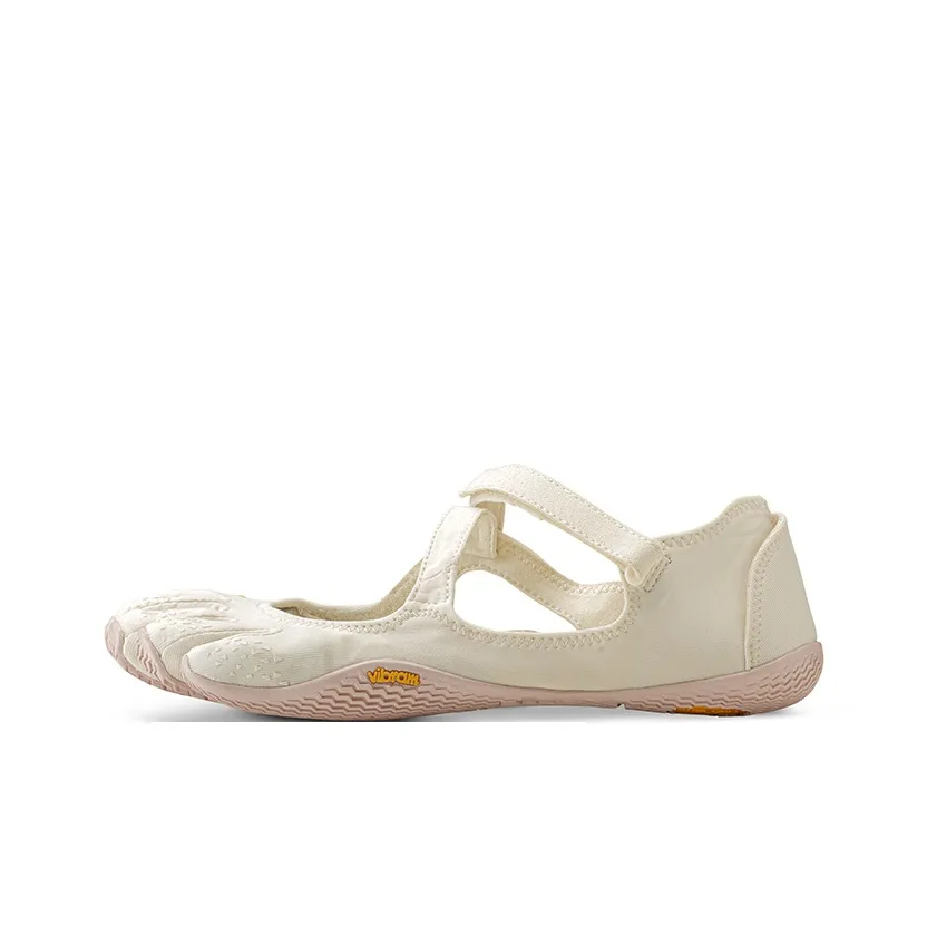 Vibram Slip Resistant Breathable Quick Dry Low Top Training Shoes Women's Ivory White