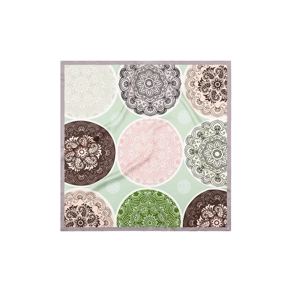 Eucalyptus Ornamentation Silk Scarves Women's