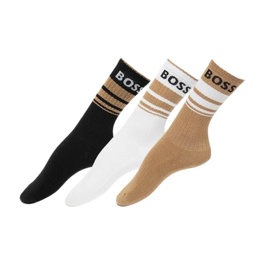 HUGO BOSS Mid Calf Socks Men's 3 Pack