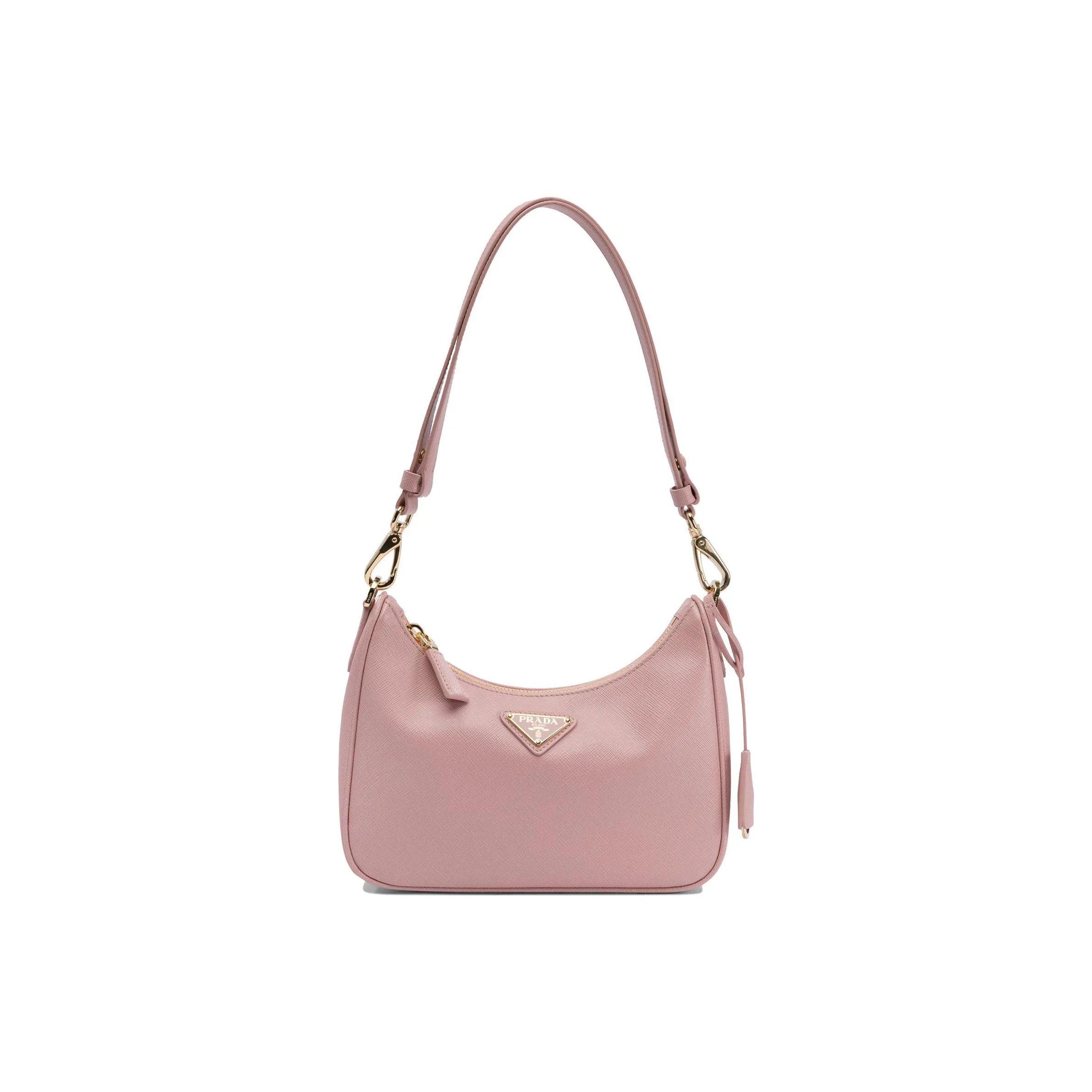 PRADA Lambskin Shoulder Bag Mini Women's Pink