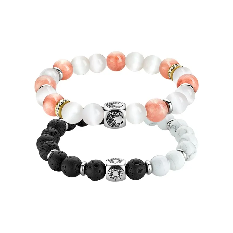 TOTWOO Стекло Кошачий глаз Браслеты Унисекс