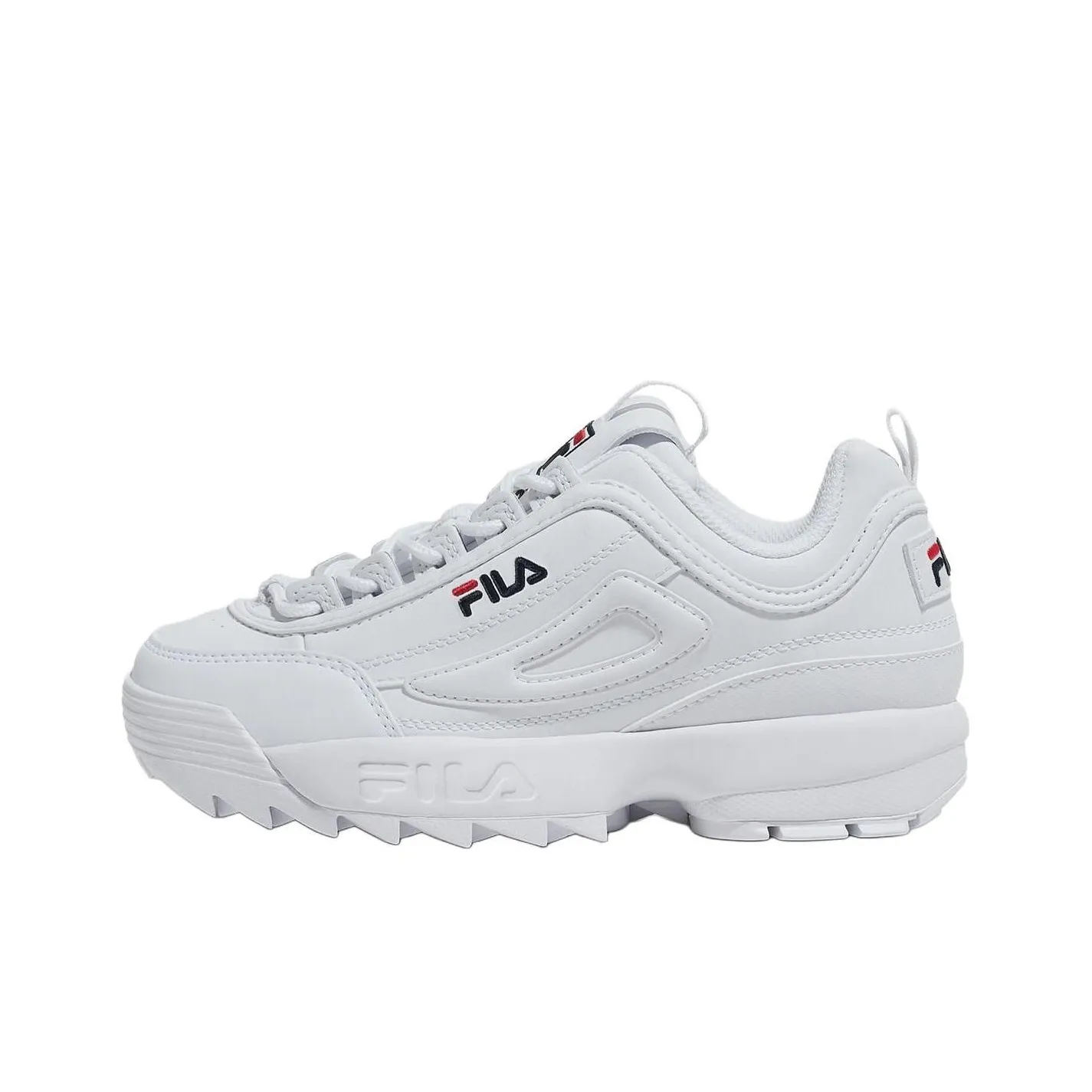 FILA Disruptor 2 Abrasion Resistant Low Top Casual Shoes Unisex White