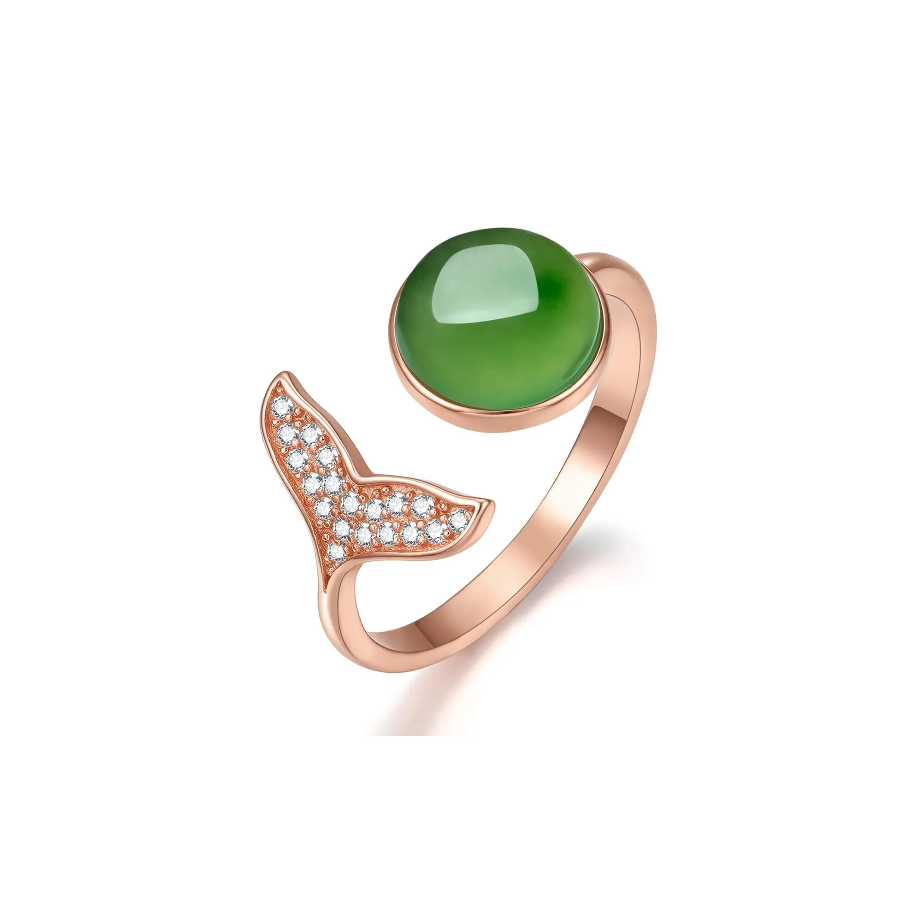 PEARL QUEEN Hetian Jade Rings Jasper Women's