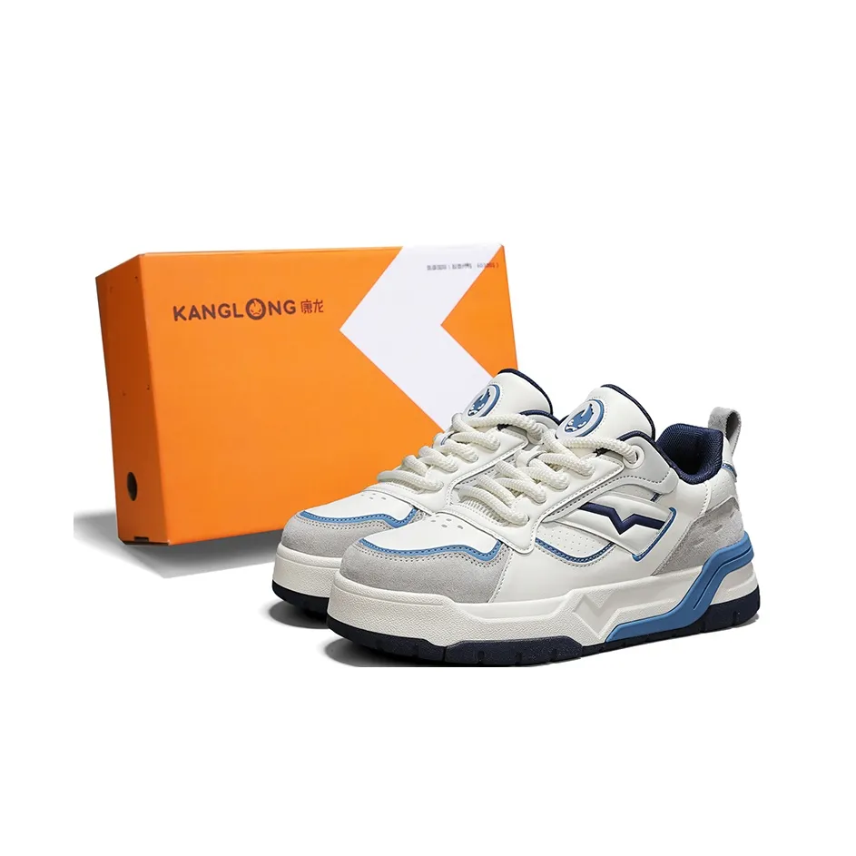 KANGLONG Низкий топ Скейтборд Кроссовки Мужские Белый Синий