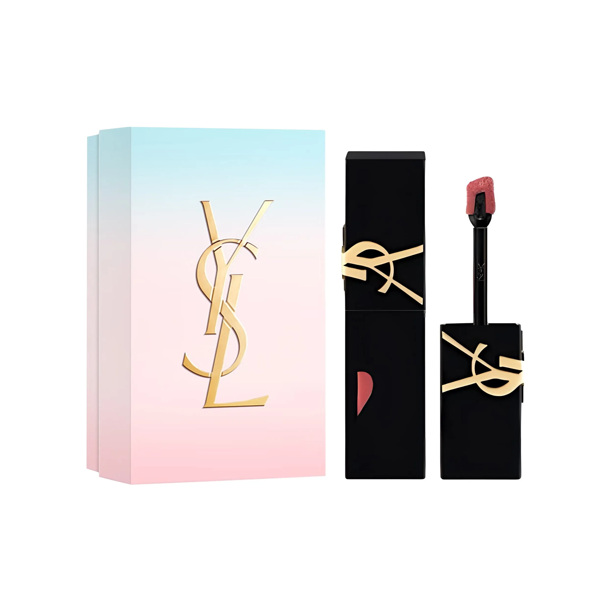 SAINT LAURENT Сумерки Рассвет Бархат Матовый Черный Трубочка Жидкая Помада Матовый Длинное Сохранение Цвет Отображение 5,5 мл