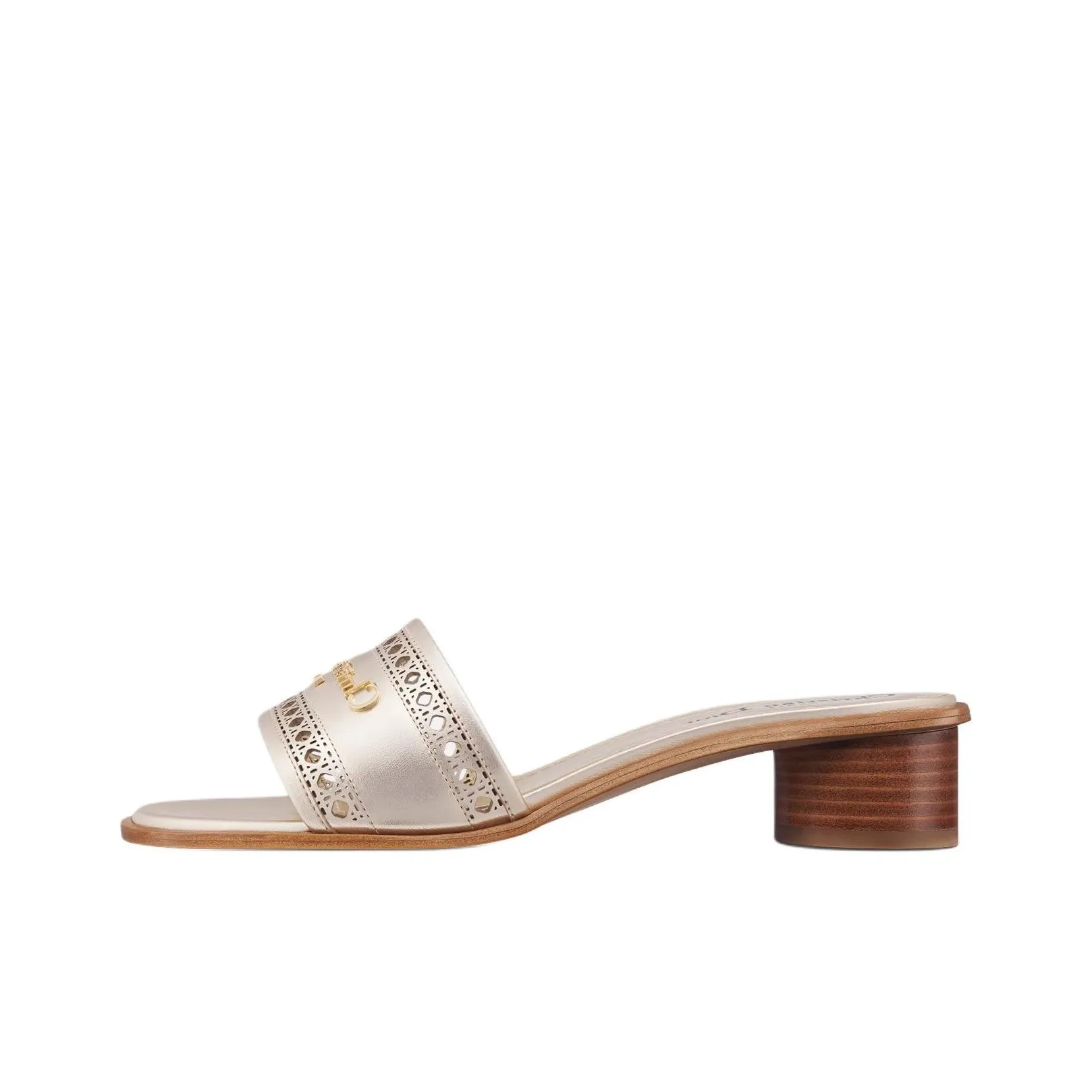 DIOR D-Lane Slide Slippers 3.5cm Women's Gold