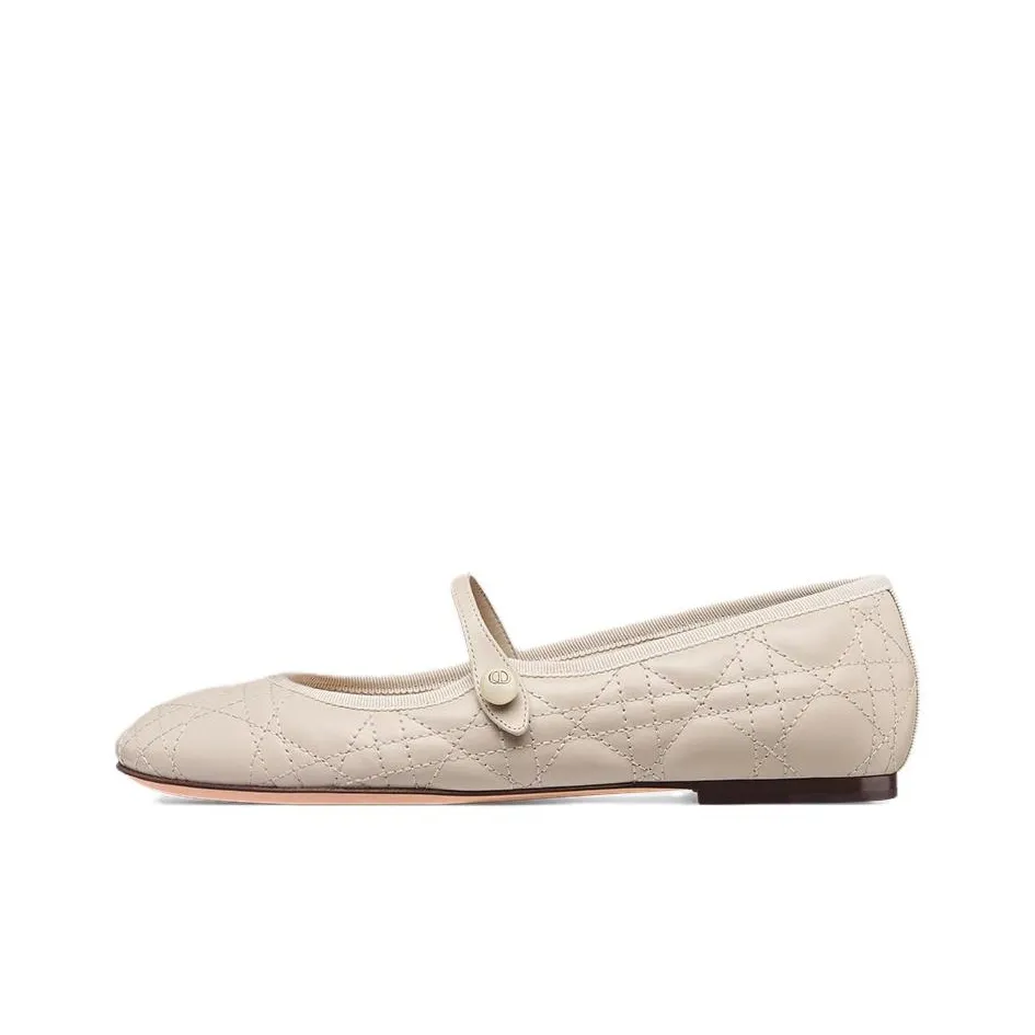 DIOR Flat Casual Single Shoes Women's Beige