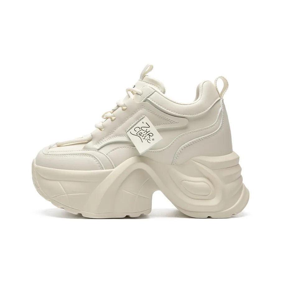 ZHR Платформа Обувь 9 см Износостойкая и Легкая Низкий Топ Толстая Подошва Кроссовки Женские