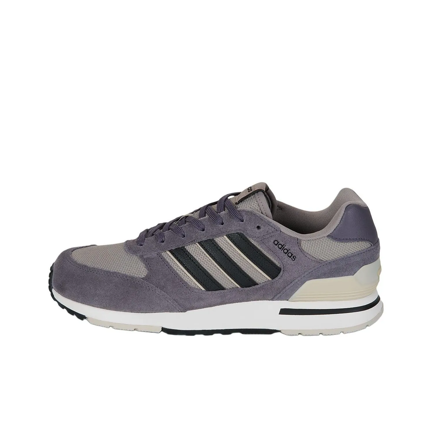 Adidas Run 80s Anti Slip Wear Resistant Low Top Running Shoes Men's Gray Black