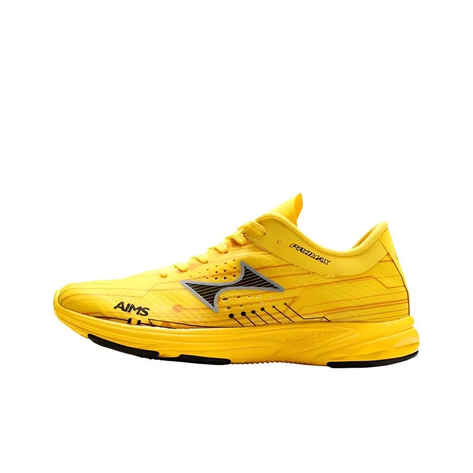 HEALTH Cushioning Wear Resistant Low Top Running Shoes Unisex Yellow