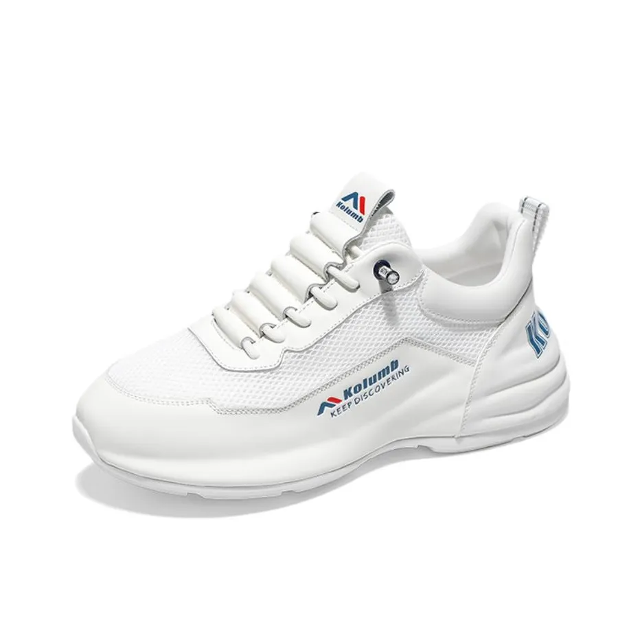 KOLUMB Slip Резистентный Дышащий Легкий Низкий Топ Повседневный Мужской Белый