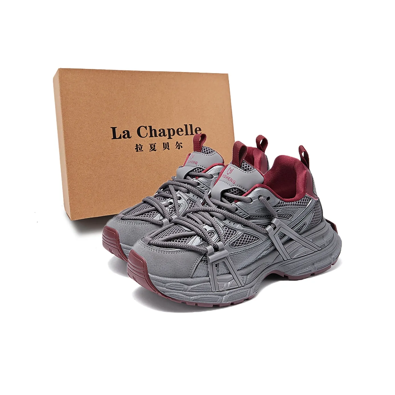 La Chapelle массивные кроссовки Low Top Red Women's