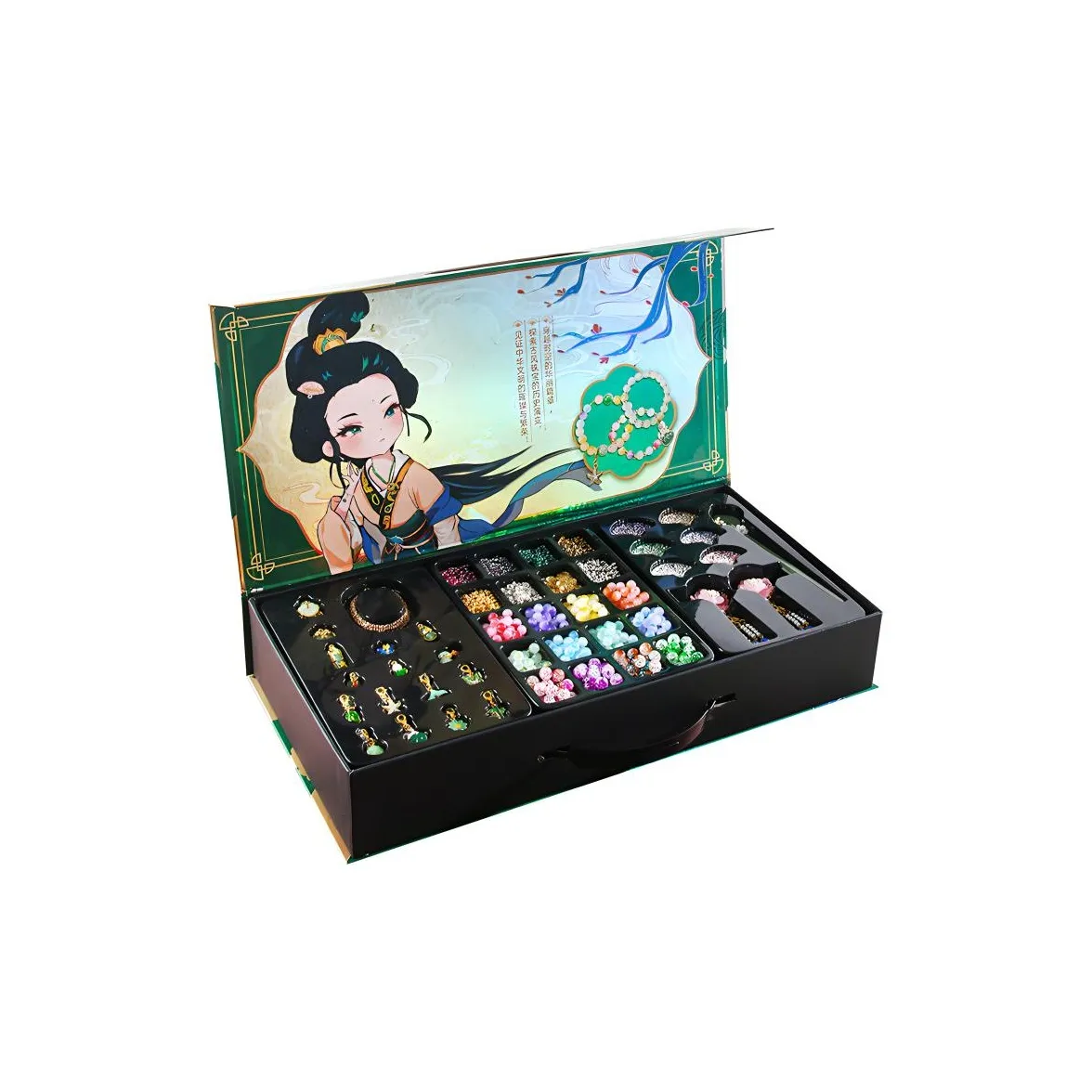 YIMI Браслет в китайском стиле с бусинами Handmade DIY коробка игрушки