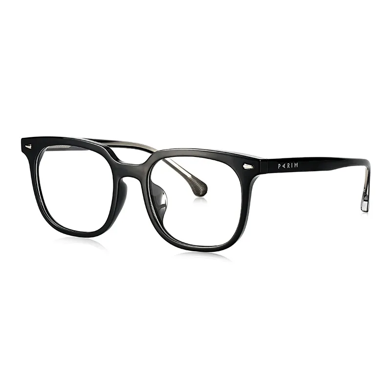 PARIM TR90 Нержавеющая Сталь CP Квадрат Оправы для Очков Унисекс Черный