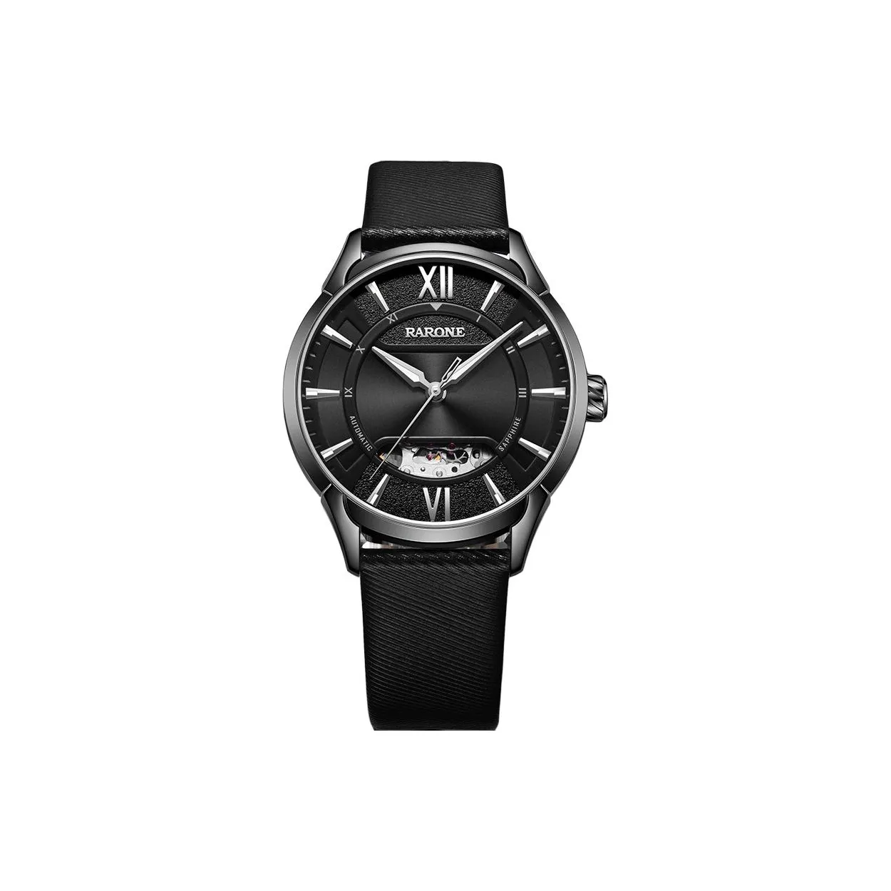 RARONE Warship Series Черный Воин Механический Механизм Нержавеющая Сталь Ремешок Часы Мужские Часы С Черепным Циферблатом