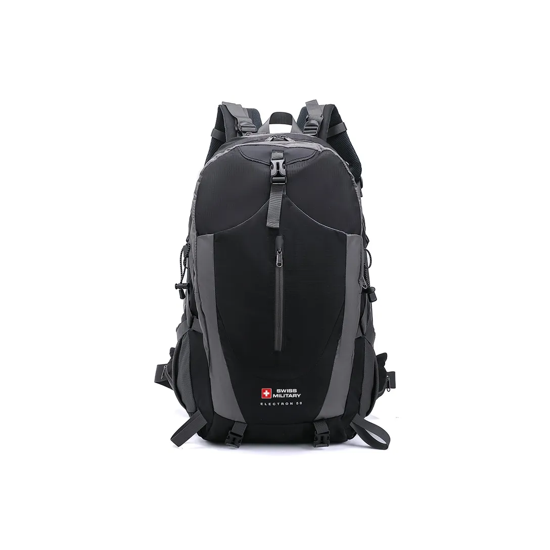 SWISS MILITARY Polyester Backpack Unisex Black/Gray Blue