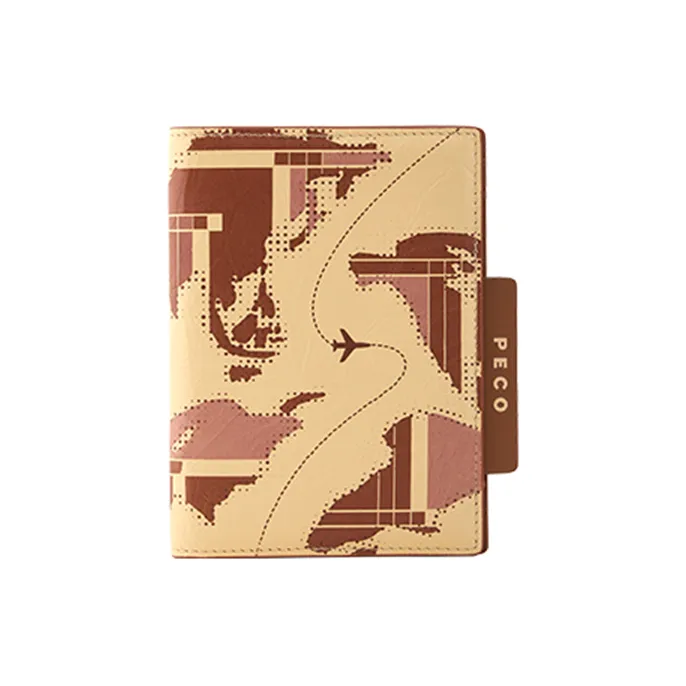 PECO Коровья кожа Держатель для паспорта Стандартный Унисекс Коричневый