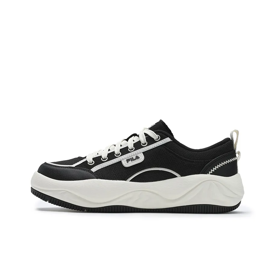 FILA Cookies Износостойкие Дышащие Легкие Низкие Топ Кеды Мужские Черные Белые