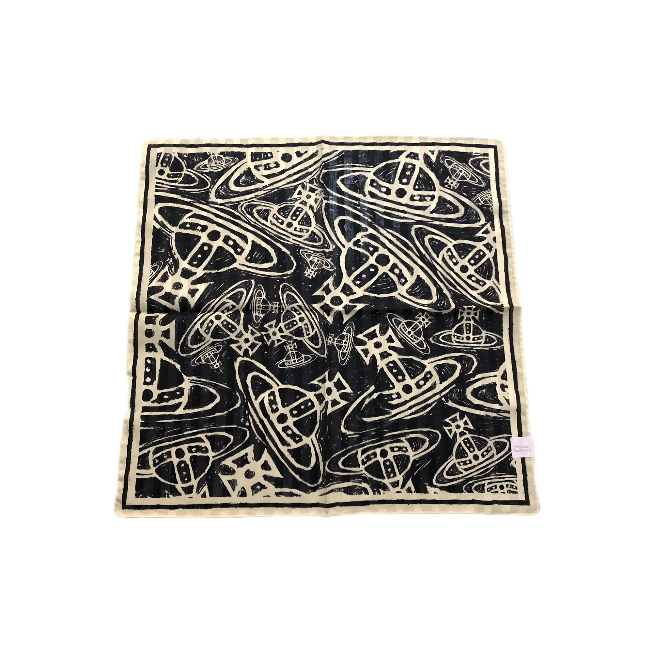 Vivienne Westwood Cotton Silk Scarves Unisex Black