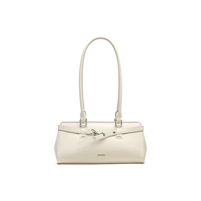 VALUNCICA EUROPHAM Корова Кожа Сумка Сумка через плечо Сумка-багет Сумка на плечо Женская Молочный Белый Мусс Черный