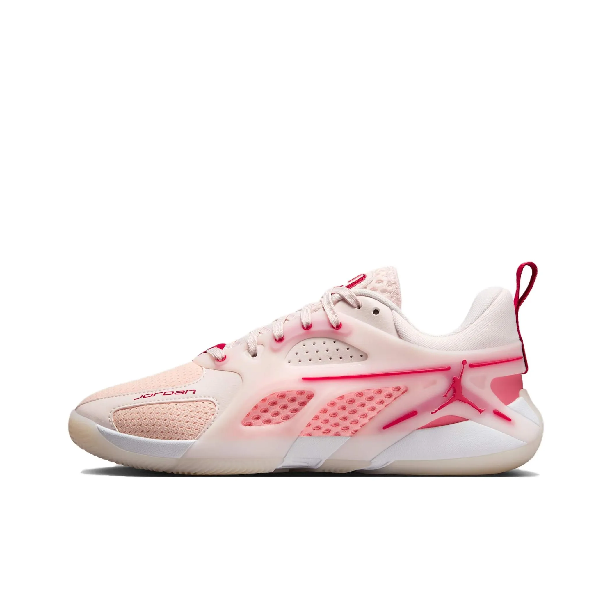 Джордан Нижняя юбка Устойчивая к истиранию Низкий топ Баскетбольные кроссовки Женские Розовый