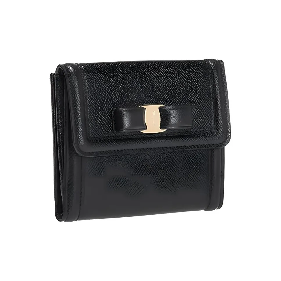 FERRAGAMO Кожа Кошелек Стандартный Женский Черный