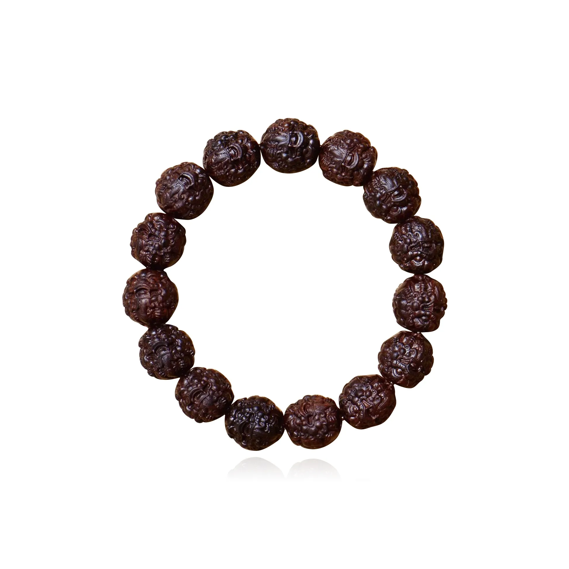 EADDA JEWELRY Small Leaf Red Sandalwood Bracelets Unisex