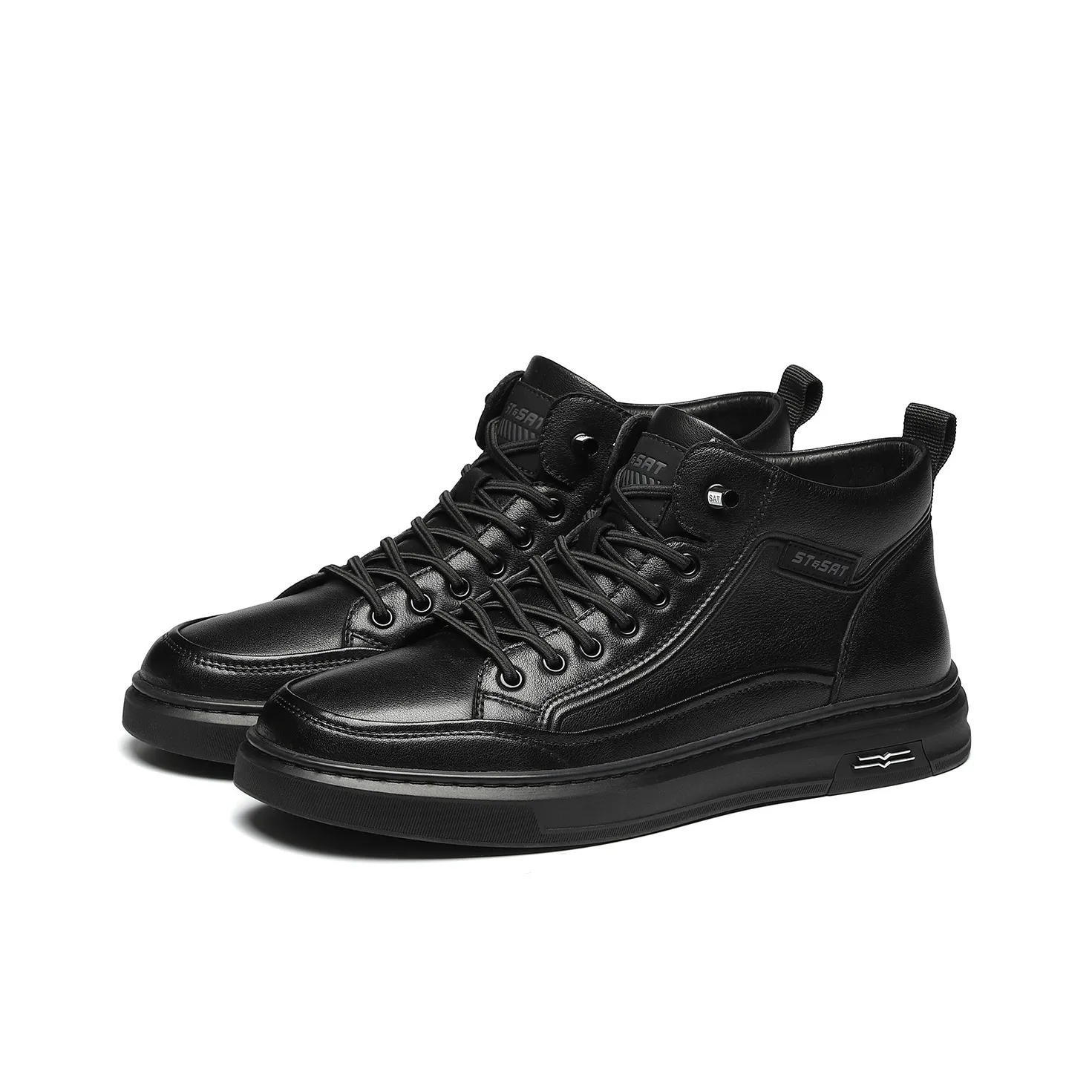 ST&SAT Lightweight Breathable Athletic Shoes Fashion High Top Casual Shoes For Men