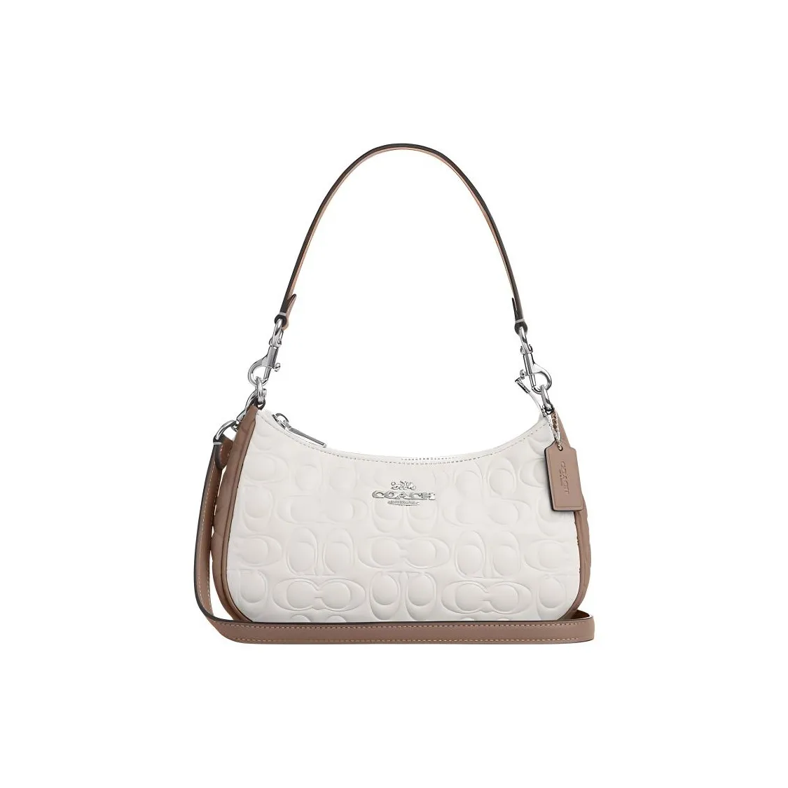 COACH Teri Leather Crossbody Bag, Shoulder Bag Medium Size Women's White