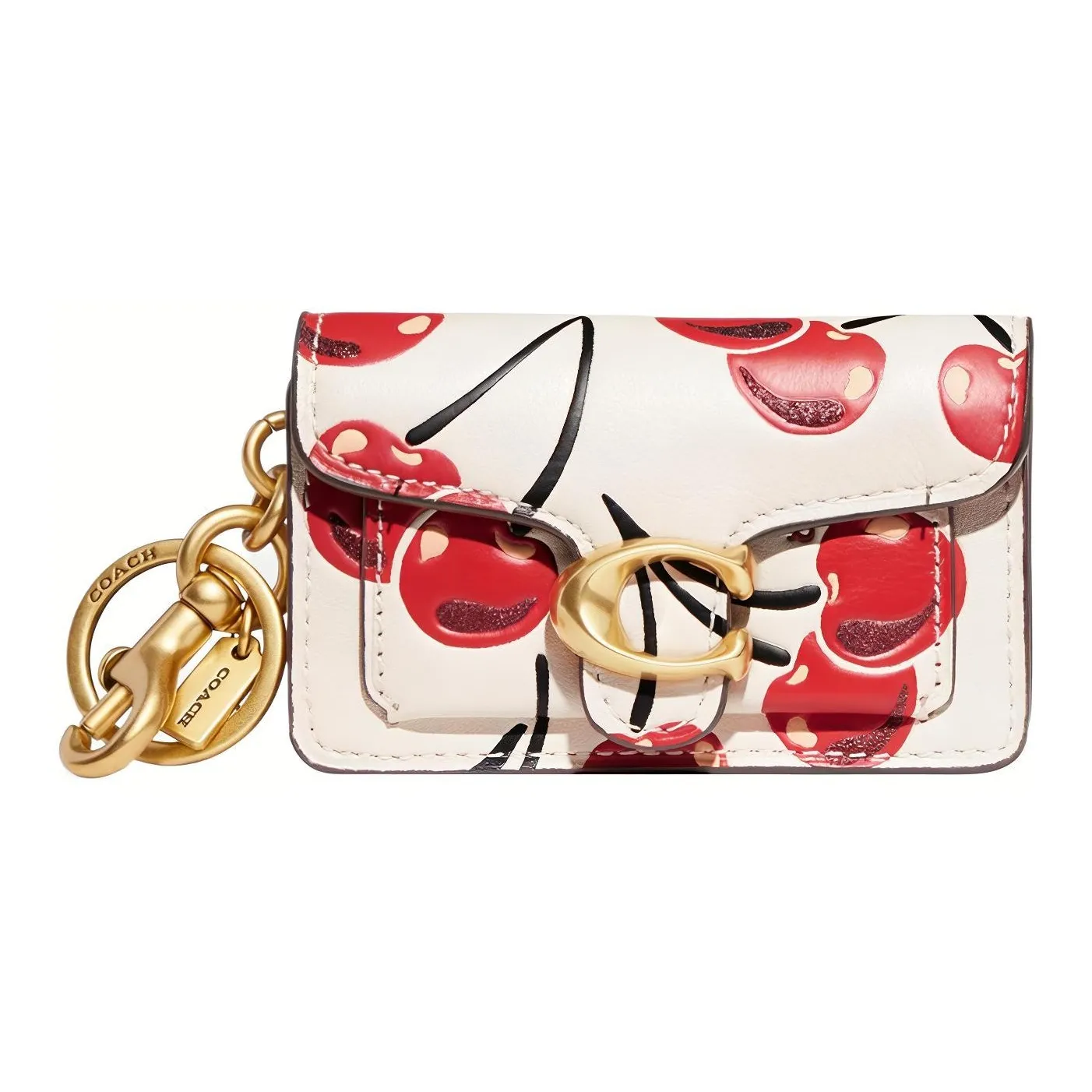 COACH Кожа Bag Charm Сумка Аксессуар Мини Женская Белая