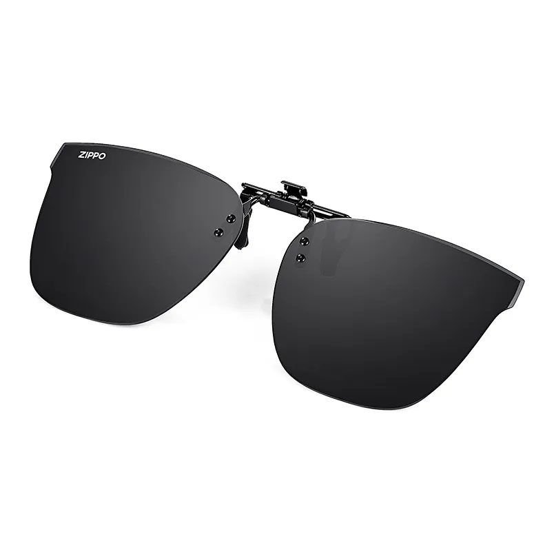 ZIPPO Пластина And Металл Квадрат Солнцезащитные очки с нижней заколкой и линзами унисекс