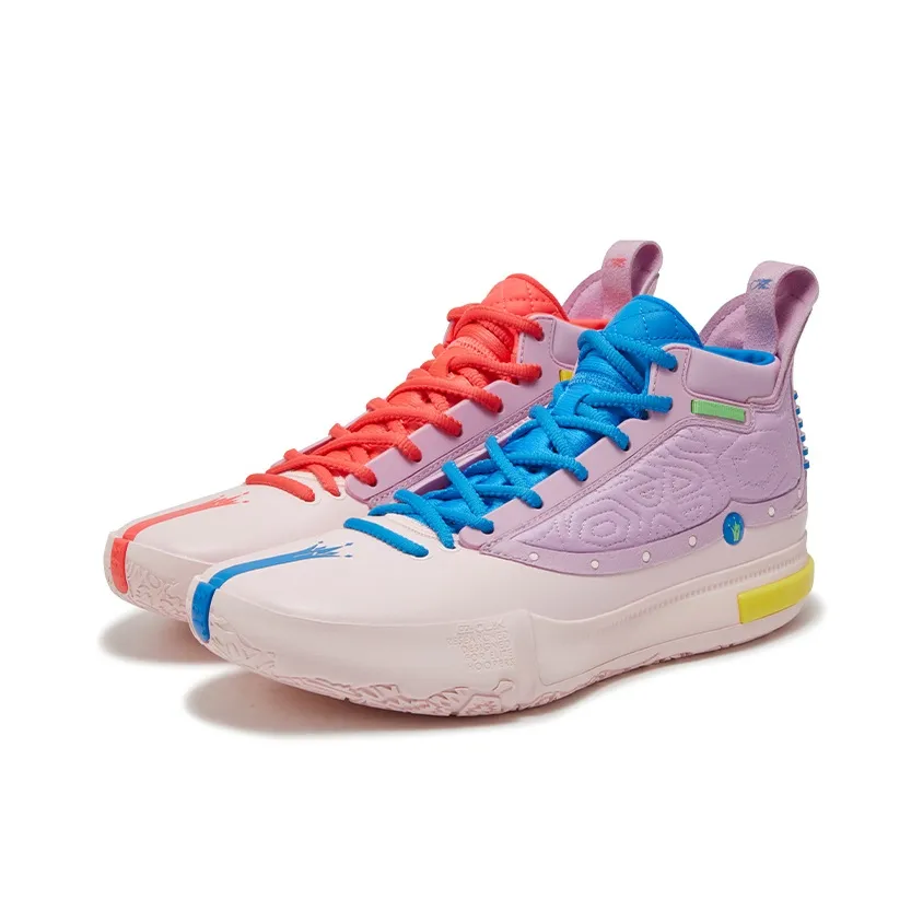 361° Joker Yokei Generation One Basketball Shoes Men's High Top Heart Pink/Dream Purple