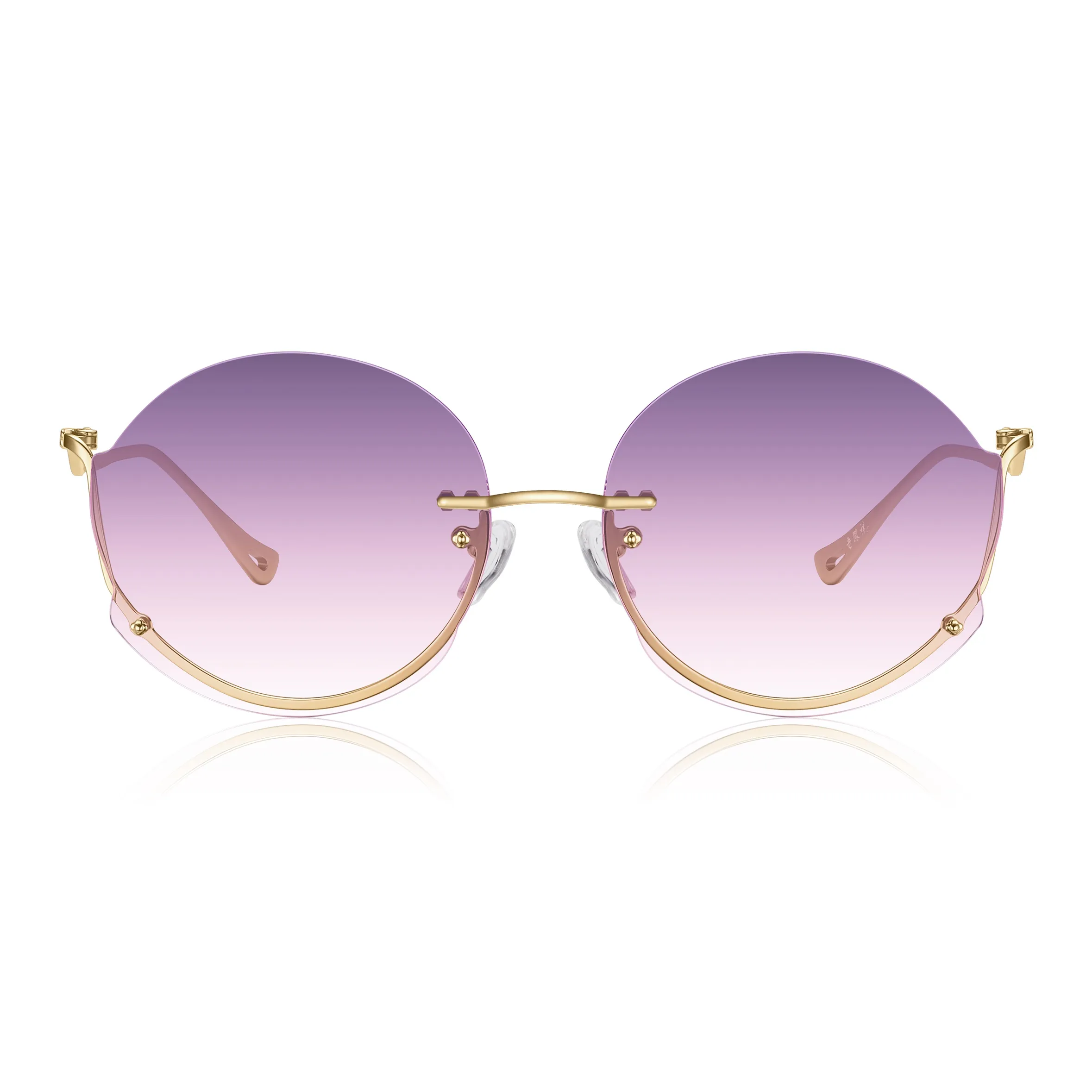 Lao Feng Xiang Β Titanium Round sunglasses running Women's