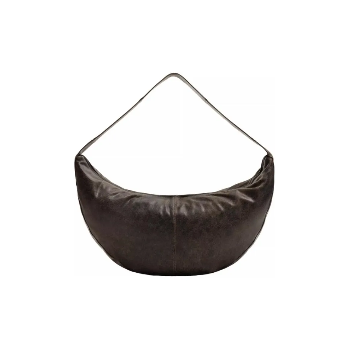 ZARA Cow Leather Shoulder Bag Men's Black Brown