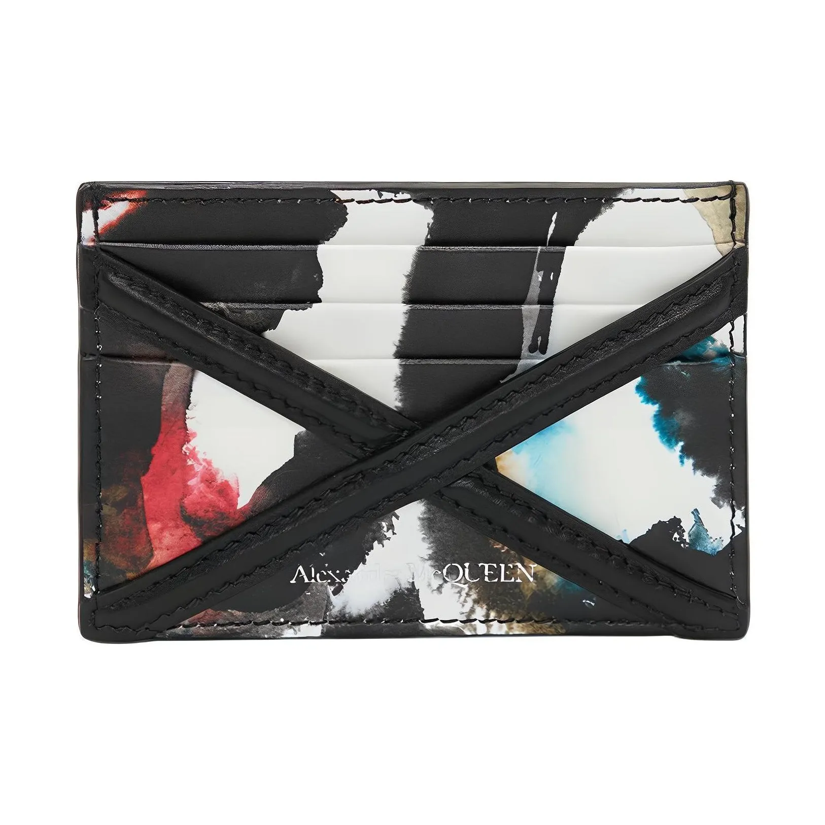 Alexander McQueen Телячья кожа Держатель для карт Мужской Многоцветный