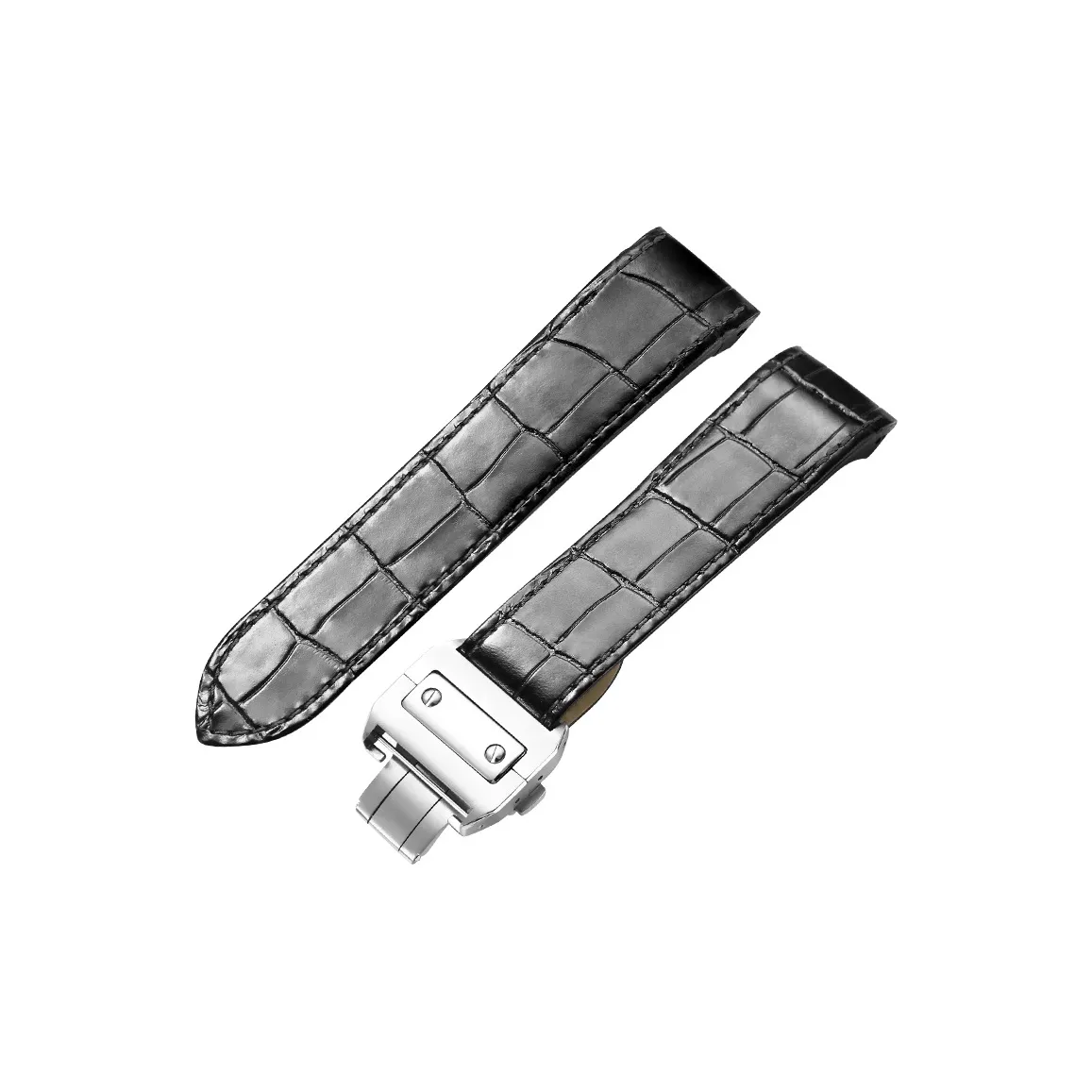 MILANQIAN M&Q Strap Cartier Santos Compatibility Cowhide Leather Material 210 230mm