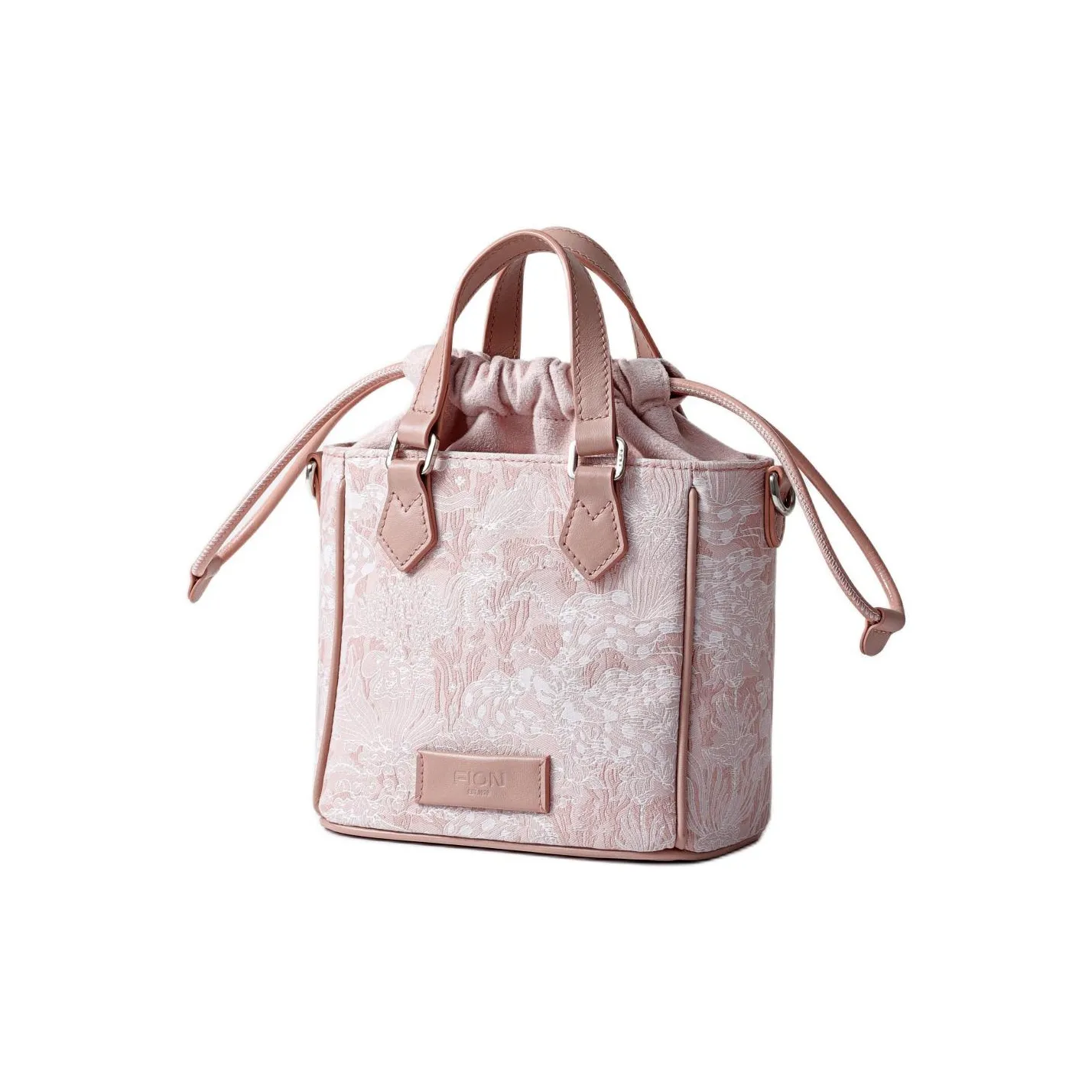 FION Clever Brocade Series Ткань Сумка Обычный Женские Розовый Карп кои Сумочка для украшений Серый Карп кои Сумочка для украшений