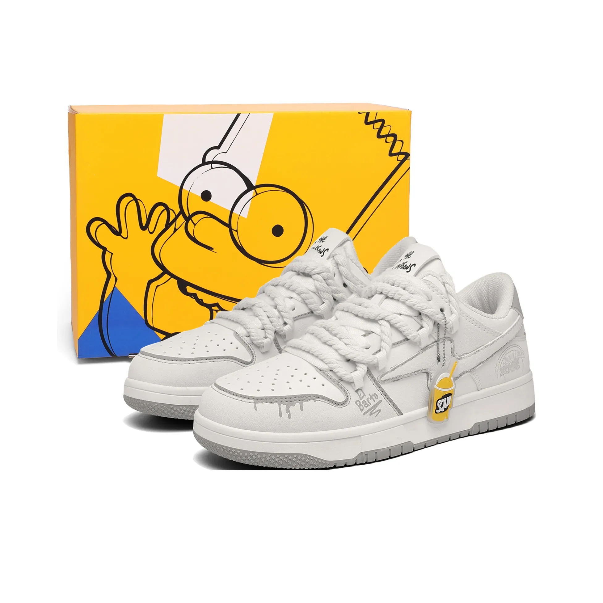 The Simpsons Abrasion Resistant Lightweight And Breathable Low-Top Skateboard Shoes Unisex Симпсоны Аbrasion Resistant Lightweight And Дышащие Низкие Кроссовки для скейтбординга Унисекс